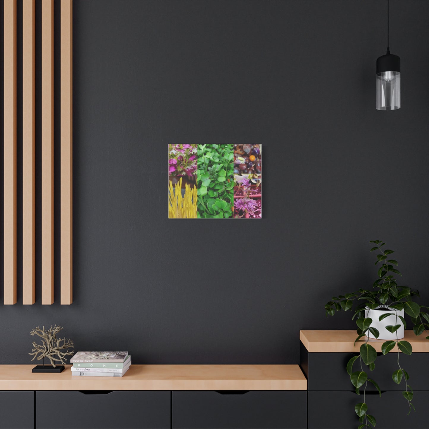 Microgreen-Art Wall Canvas - "Micro-Collage #1"