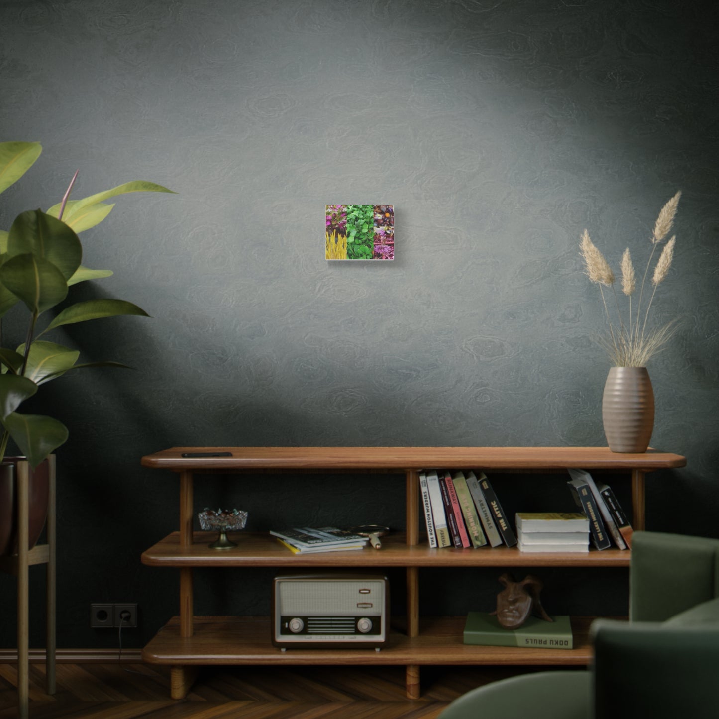 Microgreen-Art Wall Canvas - "Micro-Collage #1"
