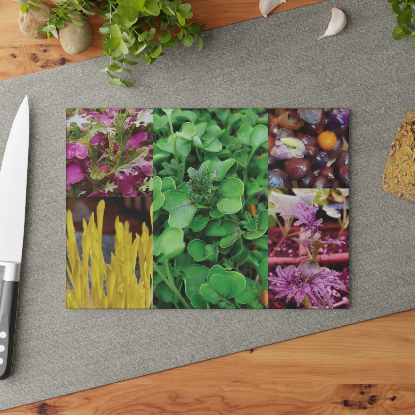 Nature's Edge Micro-Art Glass Cutting Boards - Micro-Collage #1 **FREE SHIPPING**