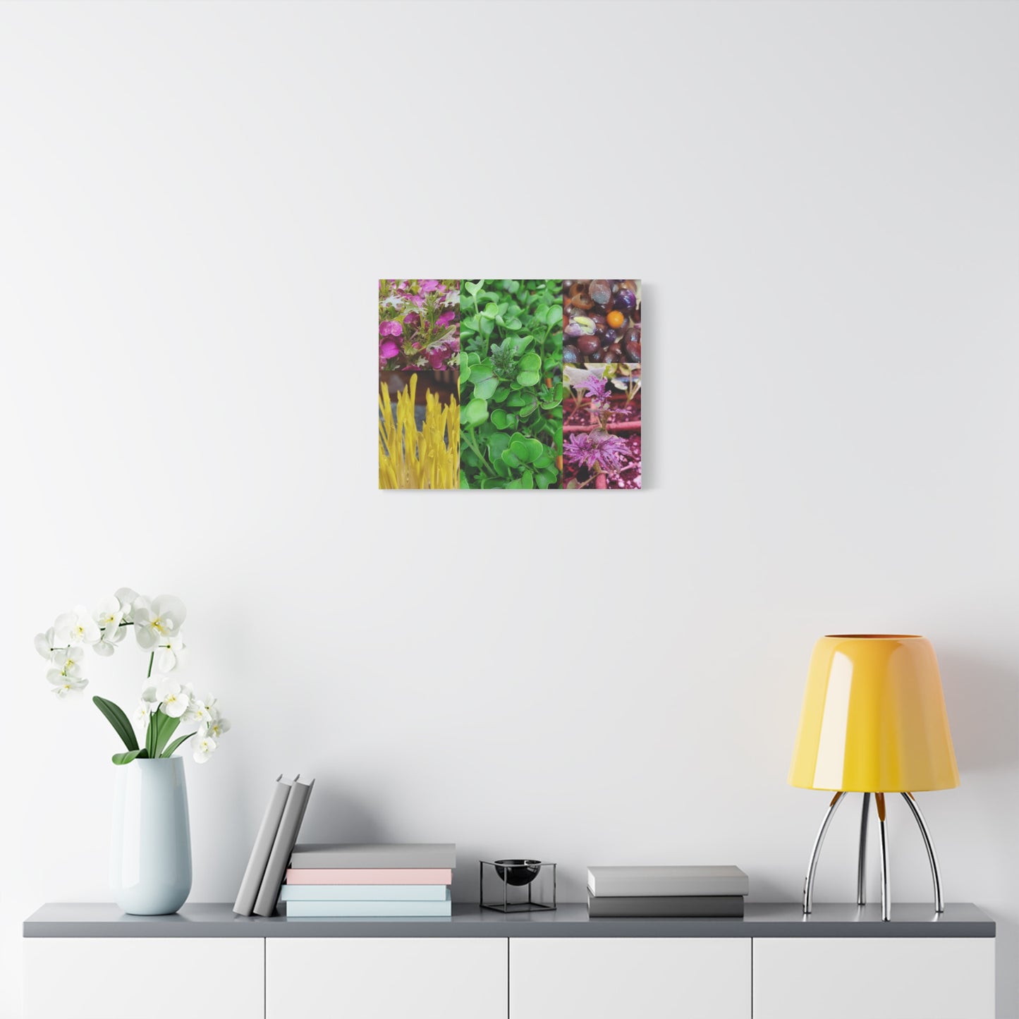 Microgreen-Art Wall Canvas - "Micro-Collage #1"