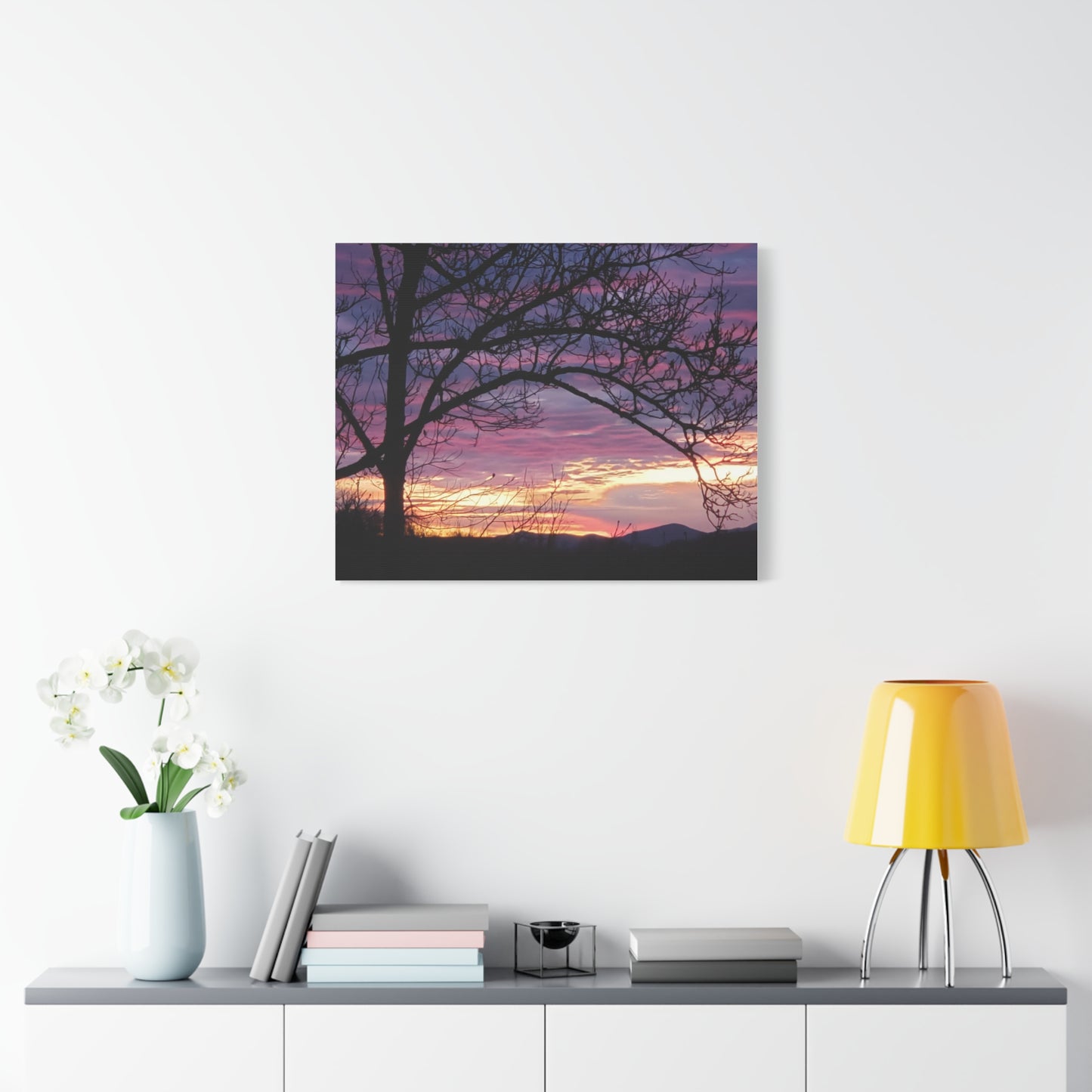 Nature's Edge Wall Canvas - "Tree on Violet"